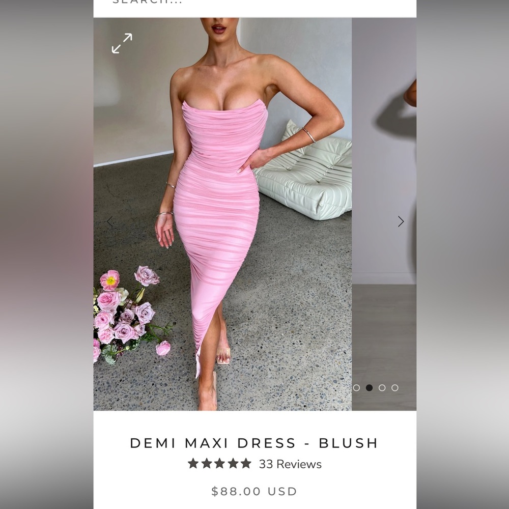 Babyboo DEMI MAXI DRESS - BLUSH brand new without tags never worn size small
